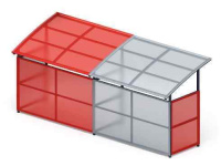 Теневые навесы, беседки + Навес для колясок (2 секции) МФ 742.01-02