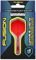 Аксессуары для игры в дартс + Литые оперения с хвостовиками Winmau Fusion Short Red (красные)
