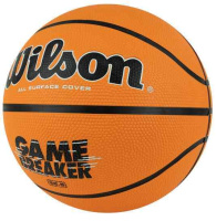 Баскетбольные мячи + Мяч баскетбольный WILSON GAMBREAKER BSKT OR, WTB0050XB6, размер 6