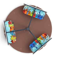 Детские качели + Карусель Солнышко (Коты) - ИО 30.01.03-10.И1