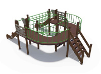 Детские уличные комплексы + Детский игровой комплекс серии Браун Встречные мосты Н-1200 ДИО 04050