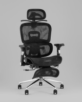 Офисные кресла + Кресло офисное TopChairs Stich с оттоманкой, черный