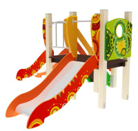 Детские горки + Горка Малыш двойная Н-750 ИО 06-402