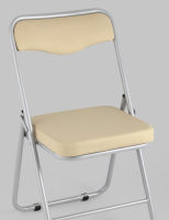 Складные стулья + Складной стул Джонни экокожа кремовый каркас металлик