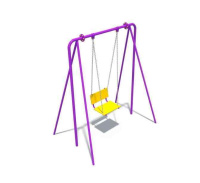 Детские качели + Качели на металлических стойках с сиденьем со спинкой ИО 01090