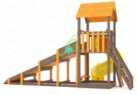 Детские уличные комплексы + Всесезонная площадка IgraGrad С Tower с трубой SF