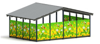 Теневые навесы, беседки + Теневой навес (Пчёлка) - МФ 70.6.4-05