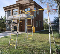 Детские спортивные комплексы для дачи + Дачный комплекс "Fitness" (без качелей) Romana 103.20.05 (серый/жёлтый)