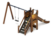 Детские уличные комплексы + Счастливое детство (ЭКО) - ДИК 2.01.01-02 - Игровой комплекс H=1200