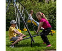 Детские уличные комплексы + Детский комплекс DFC качели, качели-балансир и горка 74560