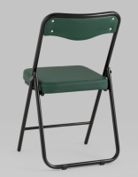 Складные стулья + Складной стул Джонни экокожа зелёный каркас черный матовый