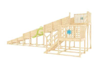 Детские горки + Зимняя горка "IgraGrad Snow Fox", скат 10 м (мод. 2) без окраски