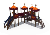 Детские уличные комплексы + Детский игровой комплекс серии империя "Замок" Н-1500 и Н-900 ДИО 02040
