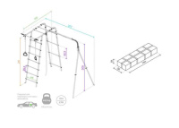 Детские спортивные комплексы для дачи + Дачный комплекс "Лесная поляна 3" + ГНЕЗДО качели-гнездо 80 см Romana R 103.26.05 (серый/жёлтый)