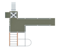 Детские уличные комплексы + Забота Космопорт (серый) горка Н 750 ДОВ 20.14.02-02