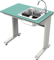 Лабораторные столы с мойками + Стол лабораторный с одной мойкой 900мм