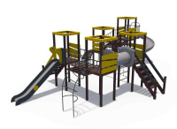 Детские уличные комплексы + Игровой комплекс серии Геометрия, Н-1500 и Н-2000 ДИО 09070