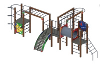 Детские уличные комплексы + Спортивная серия (Граффити) СК 2.01.03-01