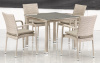 Комплекты для кафе + Комплект плетеной мебели T256C/Y376C-W85 Latte (4+1) + подушки на стульях