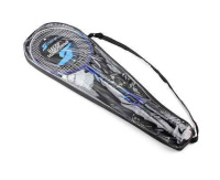 Бадминтон + Набор бадминтонный Start Up R-220 (2 ракетки, 2 волана, чехол), серебро/син