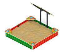 Песочницы + Песочница средняя с навесом Бабочка (Ракушки) - ИО 5.01.09-02