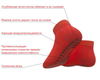 Аксессуары для батутов + Носки противоскользящие UNIX Line для батута (42-44 RU  28-30 cm)