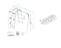 Детские спортивные комплексы для дачи + Дачный комплекс "Лесная поляна 3" + ЛОДКА качели Romana R.103.26.05 (серый/жёлтый)