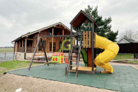 Детские уличные комплексы + Детская площадка IgraGrad Панда Фани с винтовой трубой