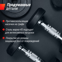 Гантели + Гантель UNIX Fit PRO круглая обрезиненная 12,5 кг, 2 шт.