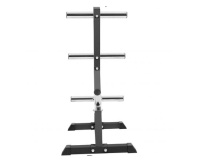 Стойки для гантелей, грифов и дисков + Стойка для хранения дисков диаметром 50 мм (на 7 позиций), черная