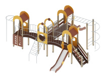Детские уличные комплексы + Детский игровой комплекс «Дворик детства» H=1200 ДИК 24-407