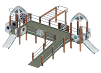 Детские уличные комплексы + Игровой комплекс Забота Космопорт (космос) горка Н 750 ДОВ 20.14.01-02