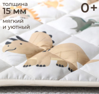 Мягкие модули + Коврик стеганный UNIX Kids Dino / Дино круглый 150 см
