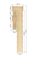 Детские горки + Зимняя горка "IgraGrad Snow Fox", скат 10 м, без окраски