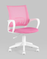 Офисные кресла + Кресло офисное TopChairs ST-BASIC-W розовый крестовина пластик белый