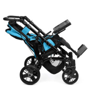 Кресла-коляски + Кресло-коляска для инвалидов Армед Эвита нео (Черно-голубой, Пневматические шины) 