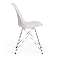 Пластиковые стулья + Стул Тулип Айрон Чаир/Tulip Iron Chair (мод.EC-123)/1 шт. в упаковке металл/пластик, 54,5*48*83,5см, white (белый)