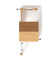 Детские уличные комплексы + Домик (лиственница) МФ 10.24.01-Л.И1