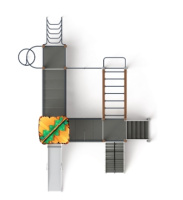 Детские уличные комплексы + Волшебный город (Майя) - ДИК 2.19.02-01 - Игровой комплекс Н=1200