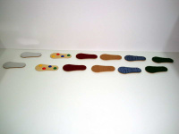 Тактильное оборудование и панели + «Следочки» комплект из 6 пар с различным покрытием