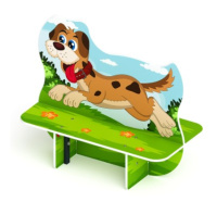 Скамейки и столики + Пес - Скамейка детская - МФ 41.01.02