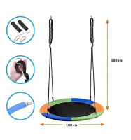 Детские качели + Качели "Полотно" 100 см разноцветные BS-05