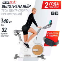 Велотренажеры + Велотренажер UNIX Fit MV-500T (15,6 TFT') Wood