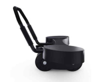 Ролики, упоры для отжиманий + Тренажёр для пресса AB Roller SND чёрный с ковриком 34 х 17 x 0.6 cм