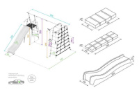 Детские спортивные комплексы для дачи + Дачный комплекс "Богатырь Плюс 2 MAX" + ГНЕЗДО качели Romana 103.12.07 (серый/жёлтый)