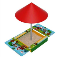 Песочницы +  Песочница с крышкой и грибком Азбука ИО 07-512