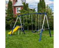 Детские уличные комплексы + Детский комплекс DFC качели, качели-балансир, горка 74201