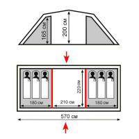  Палатки универсальные + Totem палатка Hurone 6 V2, зеленый