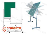 Доски и мольберты + Поворотная магнитная эмалированная школьная доска 750х1000 комби (мел\маркер)