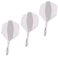 Аксессуары для игры в дартс + Литые оперения с хвостовиками Winmau Fusion Short Clear SHAPE #6 (прозрачные)